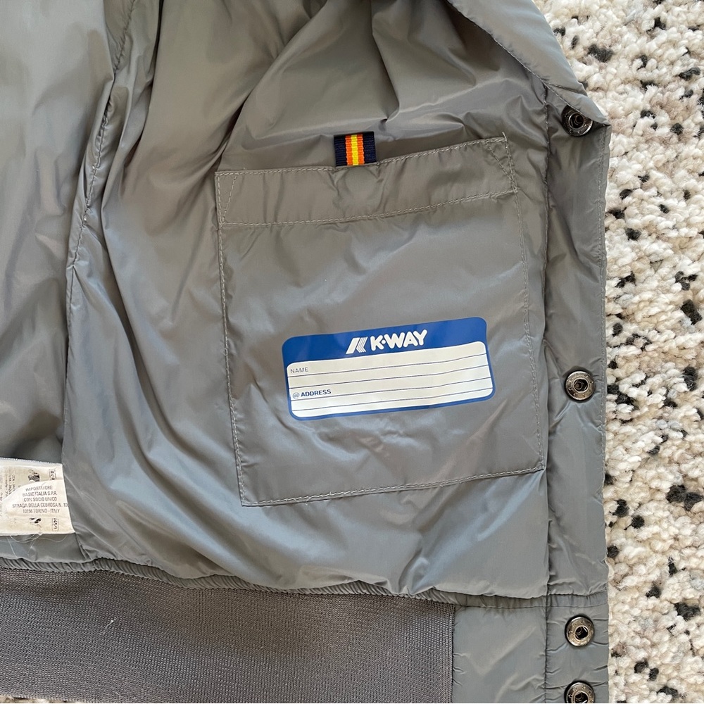 K-Way Gray Puffer Jacket - Picture 8 of 9